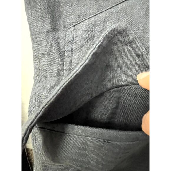 ts(s) Mens Linen Cotton Blazer Sportcoat Patchwork Colorblock Office Career sz M - Picture 7 of 12